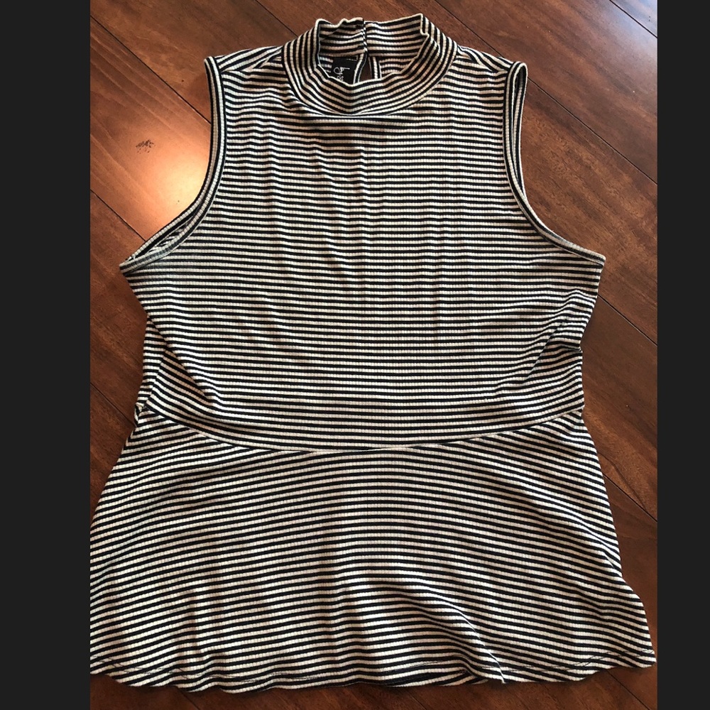 Striped peplum top